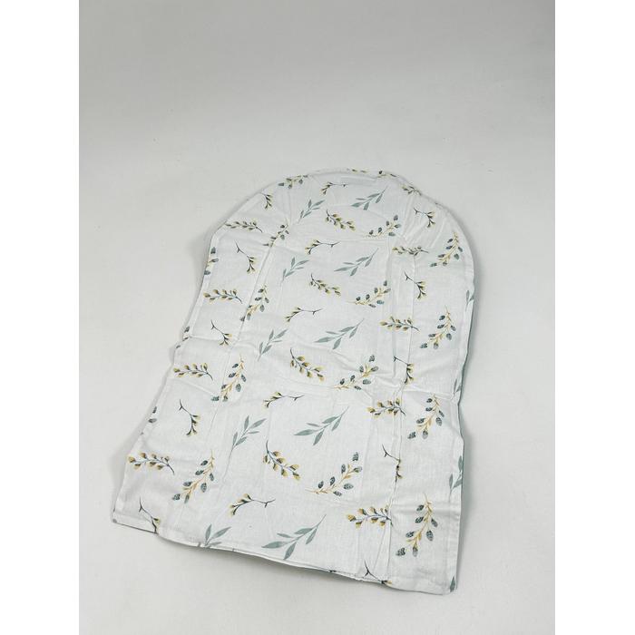 Yuvarlak babynest 9'lu set yeşil waffle pike - yeşil zeytindalı desenli poplin