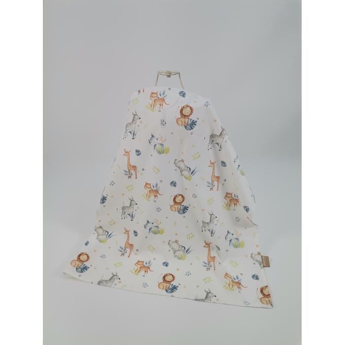 Babynest 8'li set yeşil waffle pike - sevimli hayvanlar poplin