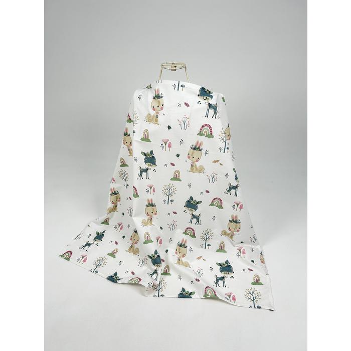 Babynest 8'li set yeşil waffle pike - yeni ceylanlı poplin