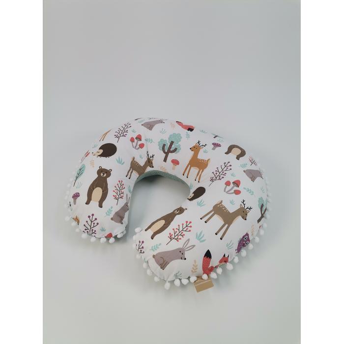 Babynest 8'li set yeşil waffle pike - hayvan figürlü poplin