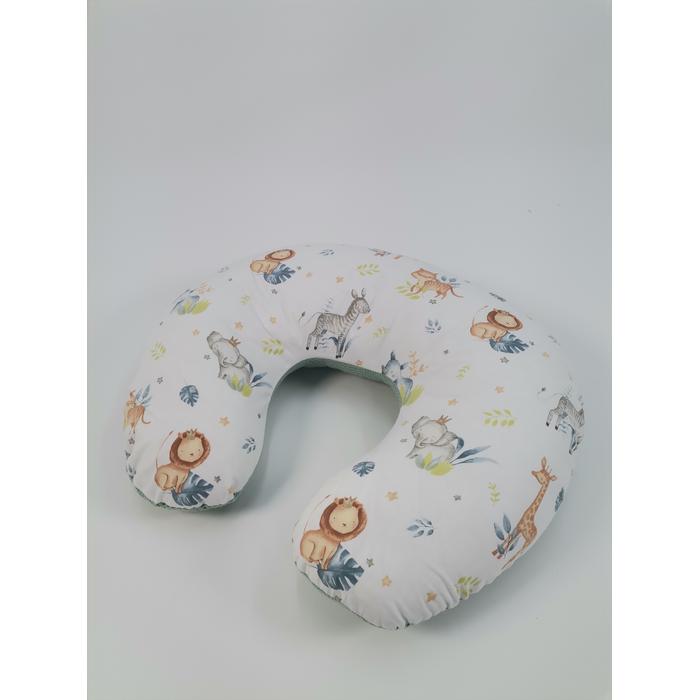 Babynest 8'li set yeşil waffle pike - sevimli hayvanlar poplin