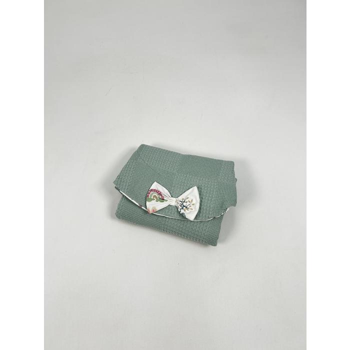 Babynest 8'li set yeşil waffle pike - yeni ceylanlı poplin