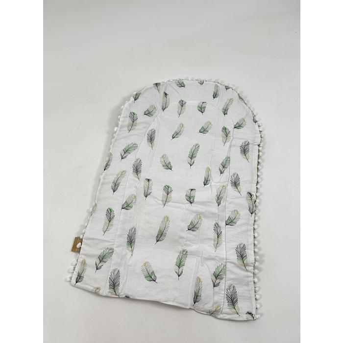 Babynest 9'lu set fıstık yeşili waffle pike - yeşil tüylü poplin