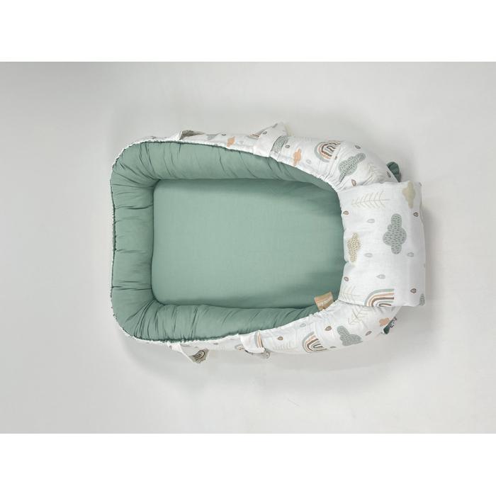 Babynest gökkuşaklı poplin - yeşil poplin