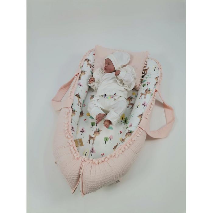 Babynest somon waffle pike - karacalı müslin