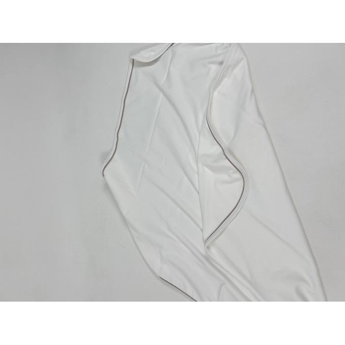 Beyaz - bej biyeli penye battaniye