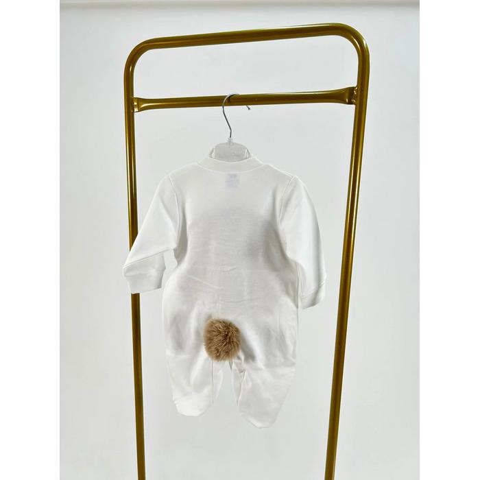 Beyaz - bej tavşan tulum takım