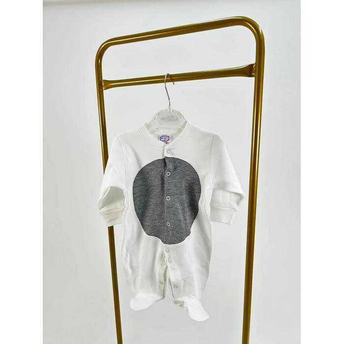 Beyaz - gri tavşan tulum takım