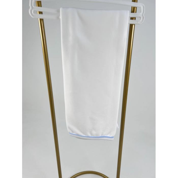 Beyaz - mavi biyeli penye battaniye