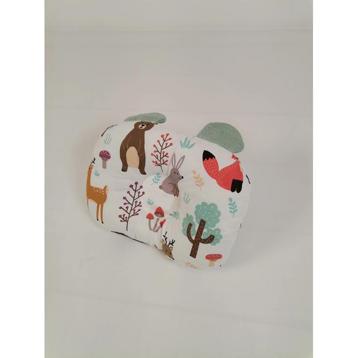 Düz kafa yastığı hayvan figürlü poplin