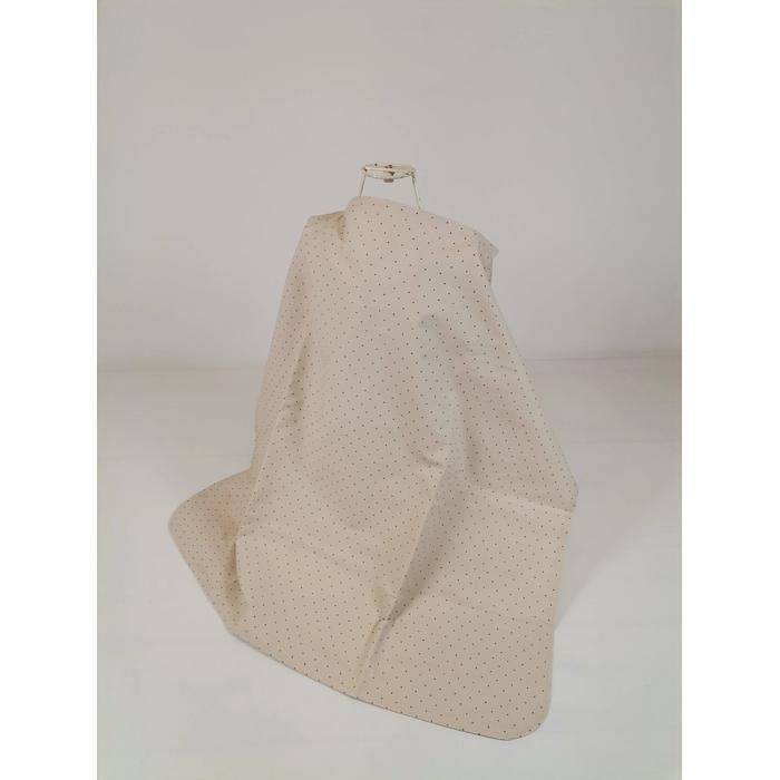 Emzirme önlüğü bej zemin üstü kahve rengi poplin