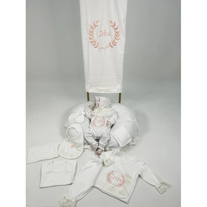 Hastane çıkışı 10'lu güpürlü isim ve desen işlemeli 