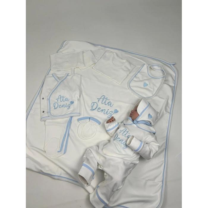 Hastane çıkışı 10'lu mavi biyeli hastane çıkışı