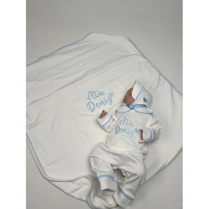 Hastane çıkışı 10'lu mavi biyeli hastane çıkışı