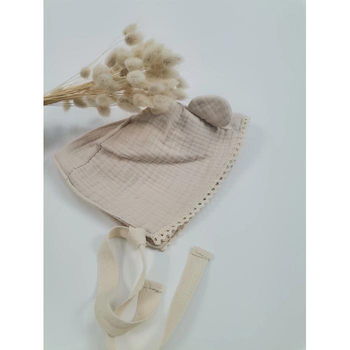 Müslin seti 4 parça - 4 kat bej müslin 