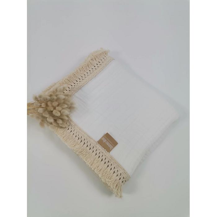 Müslin seti 4 parça - 4 kat ekru müslin 