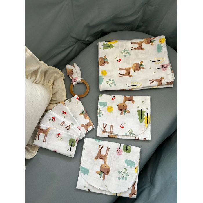 Müslin seti 8 parça karacalı müslin