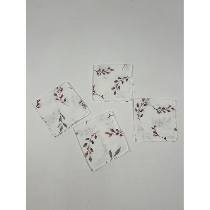 Müslin seti 8 parça pembe zeytindalı desenli müslin