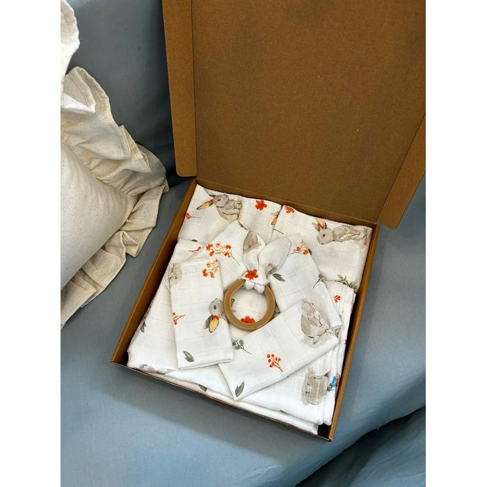 Müslin seti 8 parça tavşanlı müslin