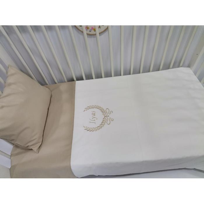 NEVRESİM TAKIMI NAKIŞ İŞLEMELİ V12 BEJ - V1 BEYAZ POPLİN