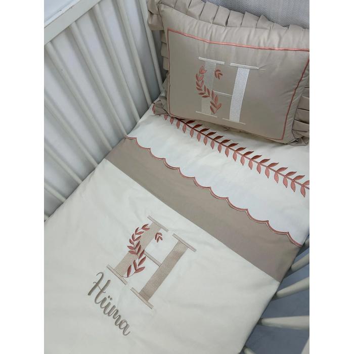 Nevresim takımı 4 parça krem poplin - bej poplin