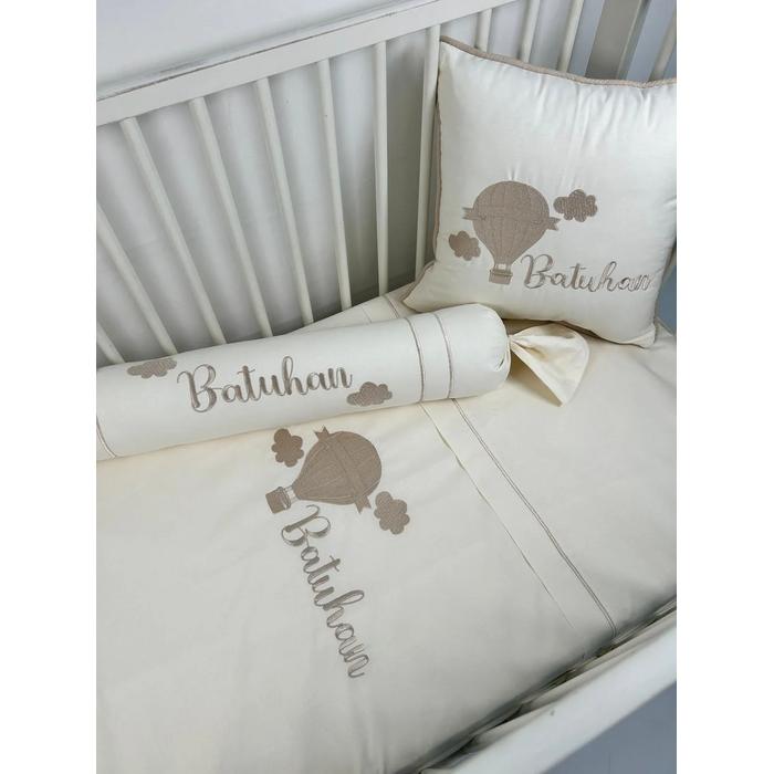 Nevresim takımı 5 parça krem poplin