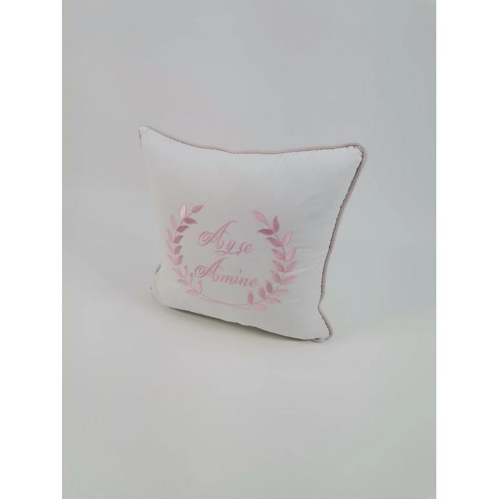 Pike takımı 6 parça baklava desenli pike - pudra poplin