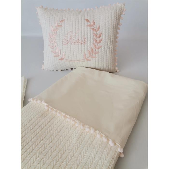 PİKE TAKIMI KREM ÖRGÜ PİKE - V3 KREM POPLİN