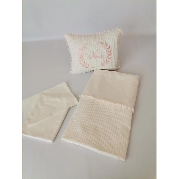 PİKE TAKIMI KREM ÖRGÜ PİKE - V3 KREM POPLİN