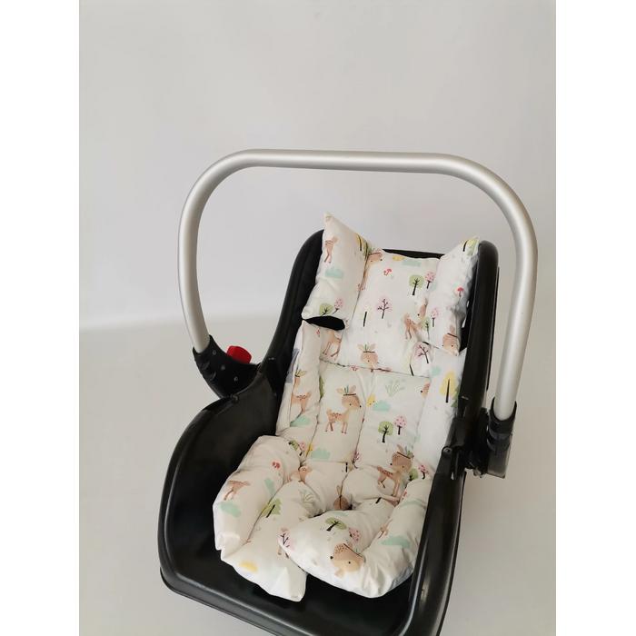 PUSET İÇİ MİNDERİ KARACALI POPLİN - V1 BEYAZ POPLİN