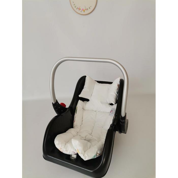 PUSET İÇİ MİNDERİ KARACALI POPLİN - V1 BEYAZ POPLİN