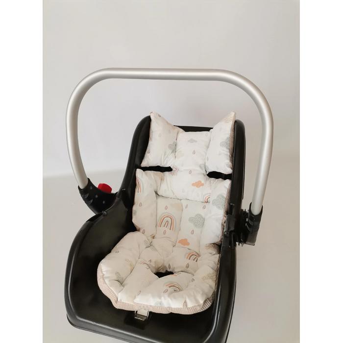 Puset örtüsü bej waffle pike - gökkuşaklı poplin