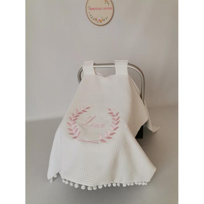 Puset örtüsü beyaz waffle pike - beyaz poplin