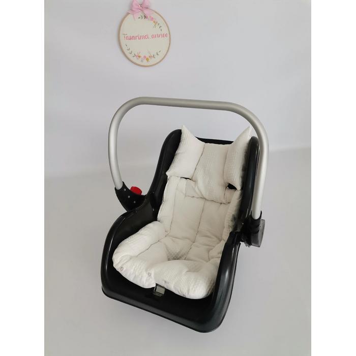 PUSET ÖRTÜSÜ KREM KLASİK PİKE - GÖKKUŞAKLI MÜSLİN