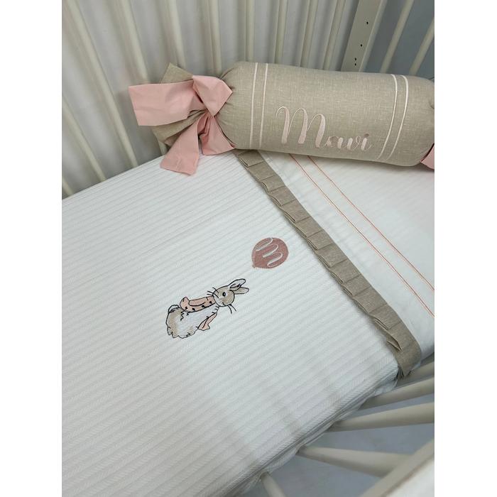 Pike takımı 4 parça beyaz örgü pike - isviçre keteni 