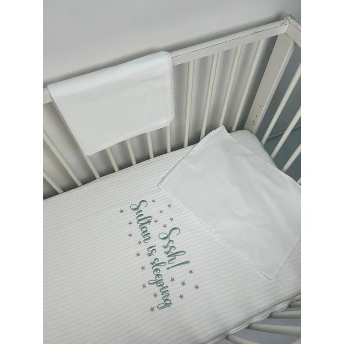 Pike takımı 5 parça beyaz örgü pike - beyaz poplin 6