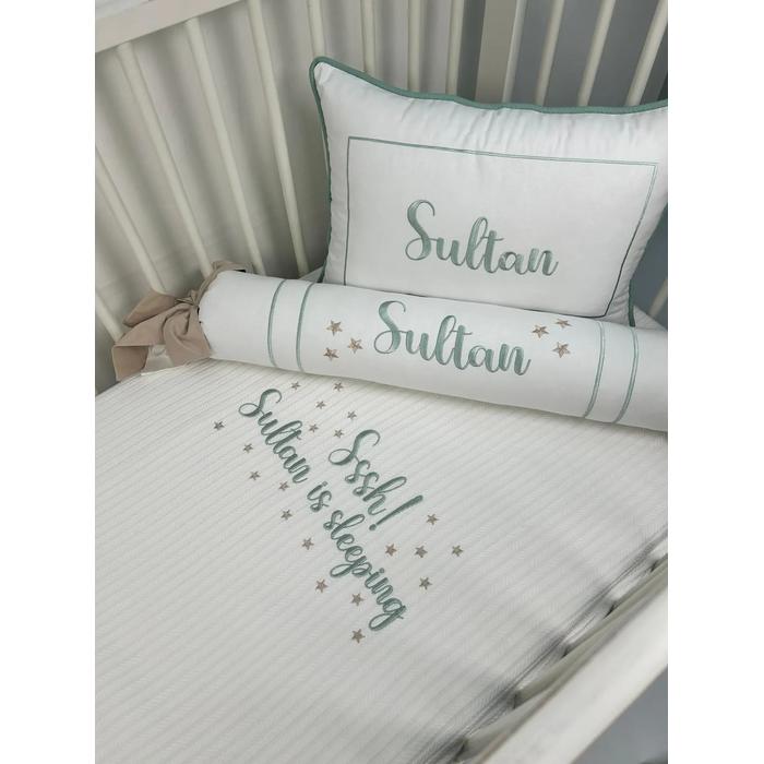 Pike takımı 5 parça beyaz örgü pike - beyaz poplin 6