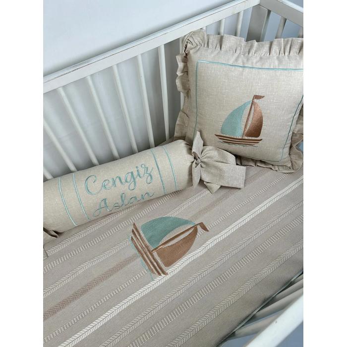 Pike takımı 5 parça bohem örgü pike - isviçre keteni 2