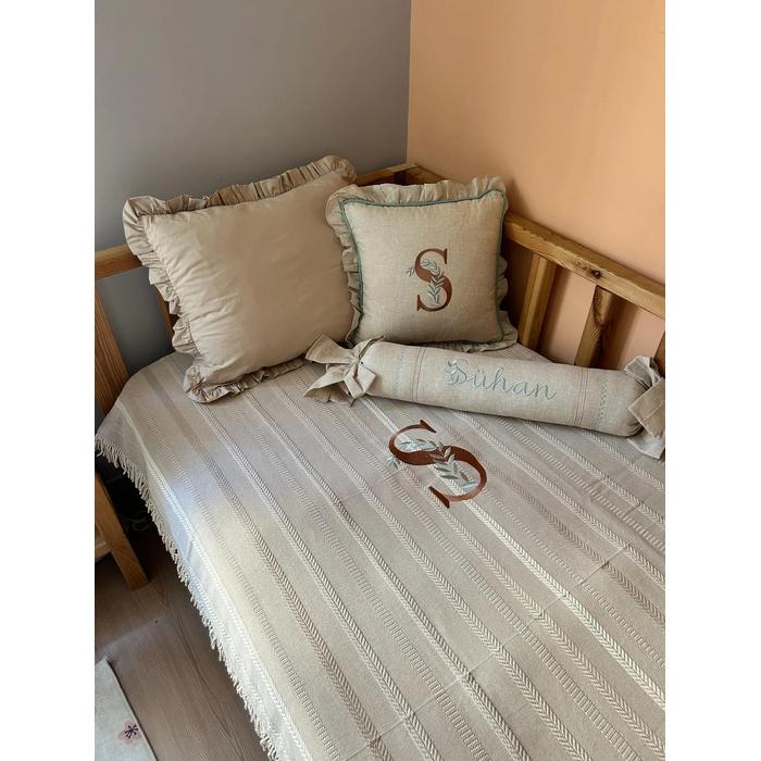 Pike takımı 5 parça bohem örgü pike - isviçre keteni