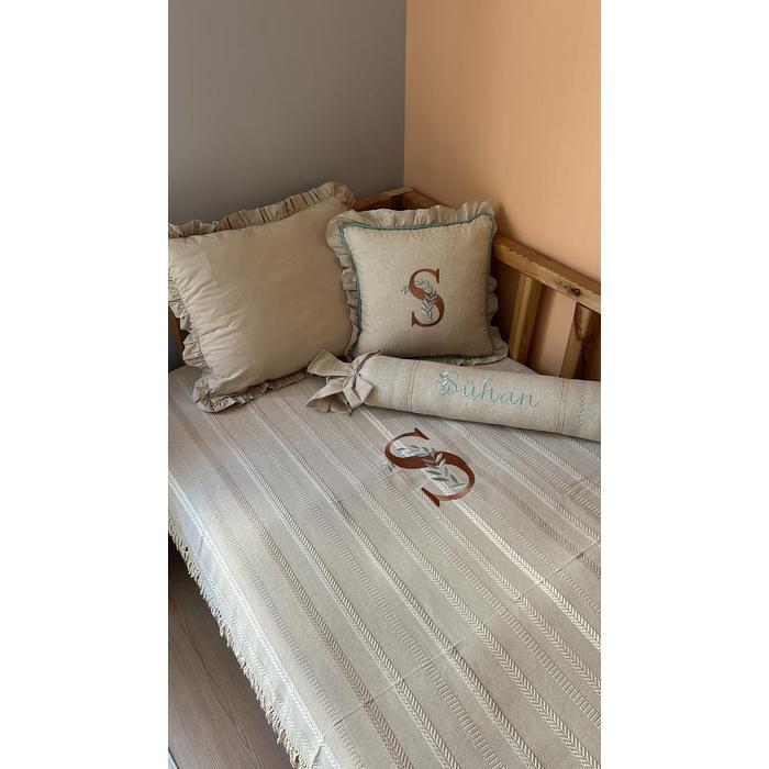 Pike takımı 5 parça bohem örgü pike - isviçre keteni