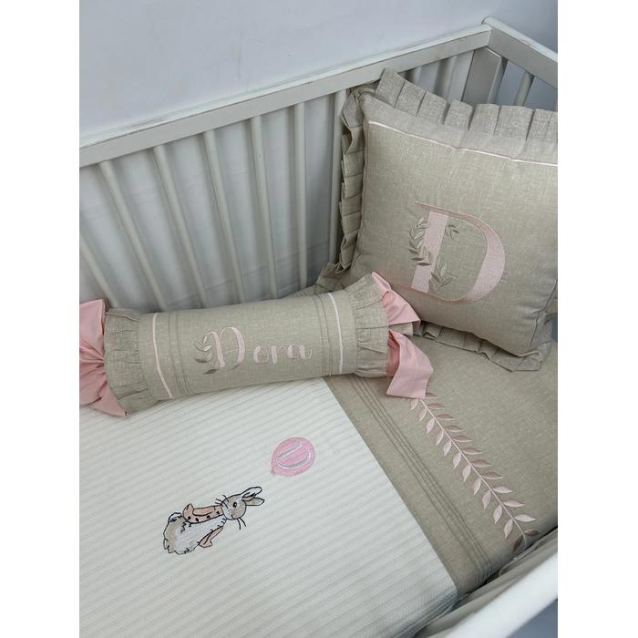 Pike takımı 5 parça krem örgü pike - isviçre keteni 3