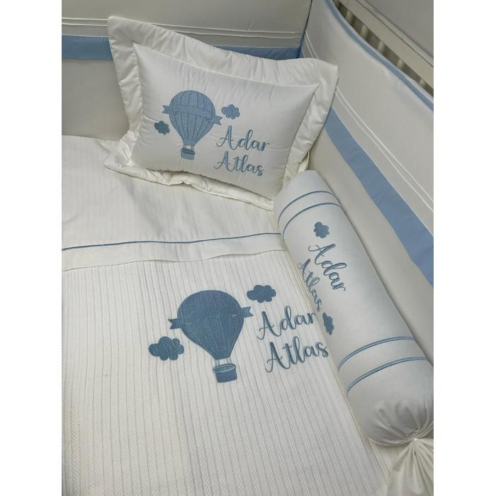 Pike takımı 5 parça beyaz örgü pike - beyaz poplin 8