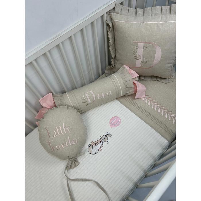 Pike takımı 5 parça krem örgü pike - isviçre keteni 3