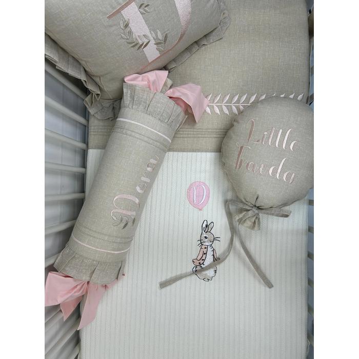 Pike takımı 5 parça krem örgü pike - isviçre keteni 3