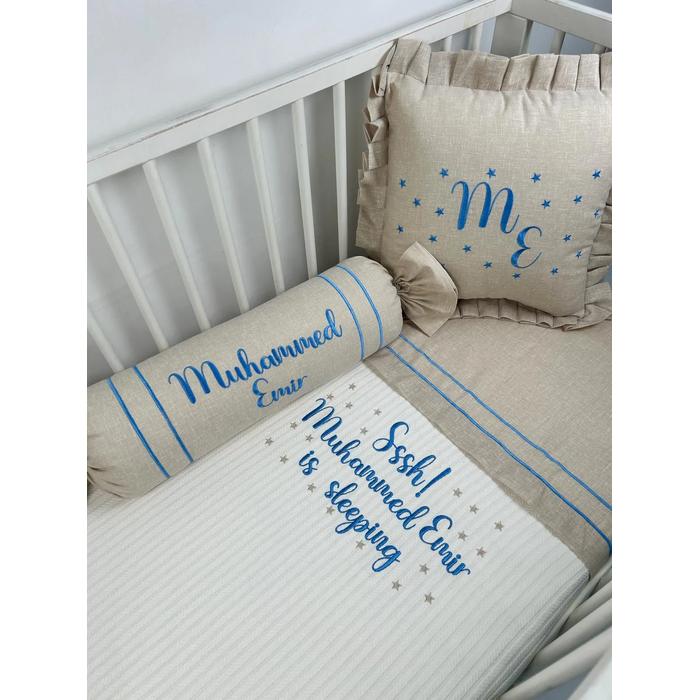 Pike takımı 5 parça örgü pike - isviçre keteni 