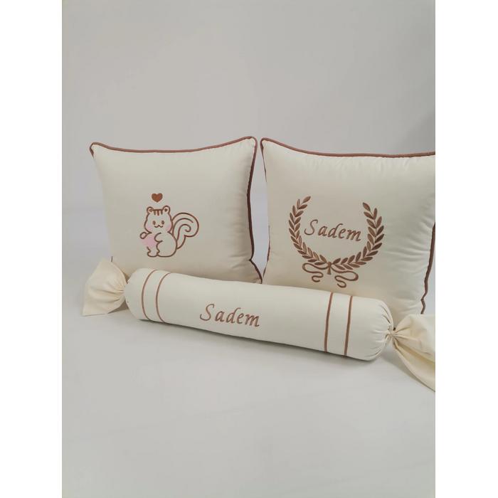 Pike takımı 6 parça krem örgü pike - krem poplin 2