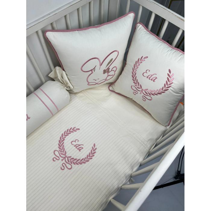 Pike takımı 6 parça krem örgü pike - krem poplin 4