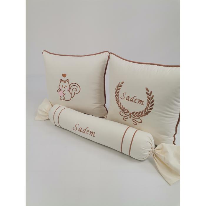 Pike takımı 6 parça krem örgü pike - krem poplin 2