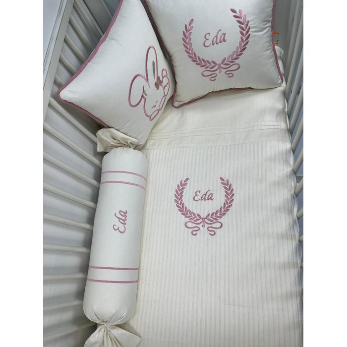 Pike takımı 6 parça krem örgü pike - krem poplin 4