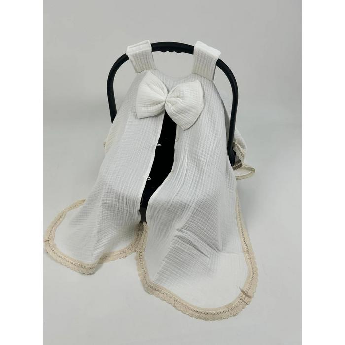 Puset örtüsü 4 kat beyaz müslin